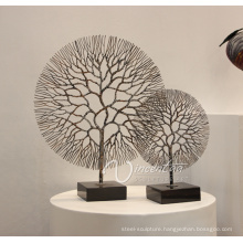 stainless steel dandelion shape abstract famous metal art sculpture on table